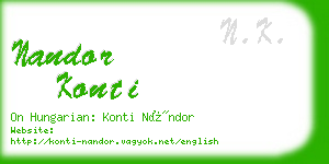 nandor konti business card